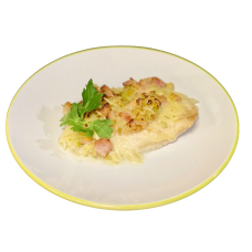 Филе птицы с яблочно-беконовым чатни Филе птицы с яблочно-беконовым чатни