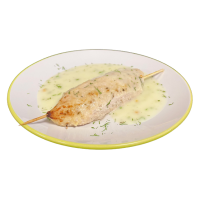 Кебаб куриный под сливочным соусом