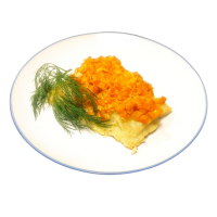 Рыба запечённая с морковью и сметаной