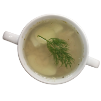 Бульон куриный с яйцом